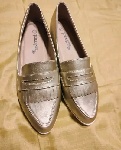 Zapatos planos dorados para mujer Talla 37 - miniatura 1
