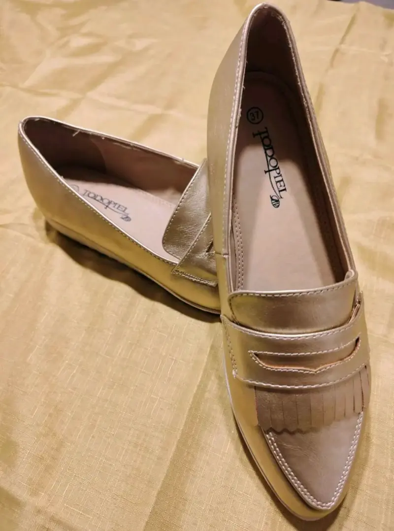 Zapatos planos dorados para mujer Talla 37 - 3