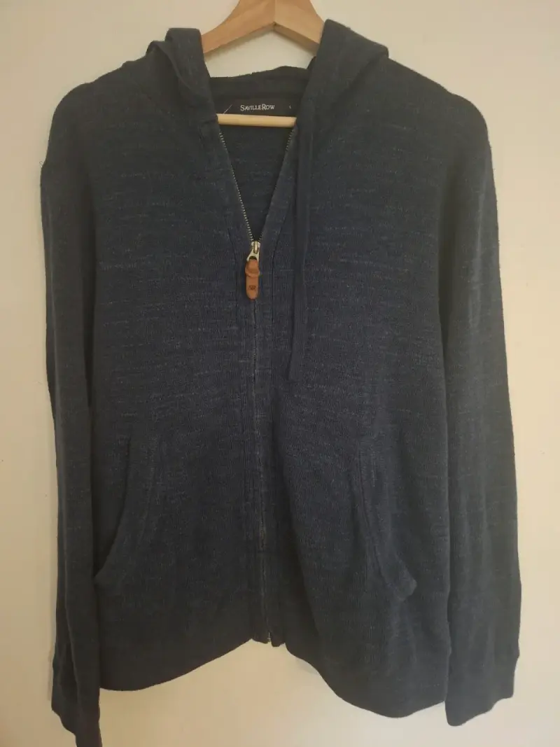 Polerón capucha azul marino Saville Row Talla L - 3