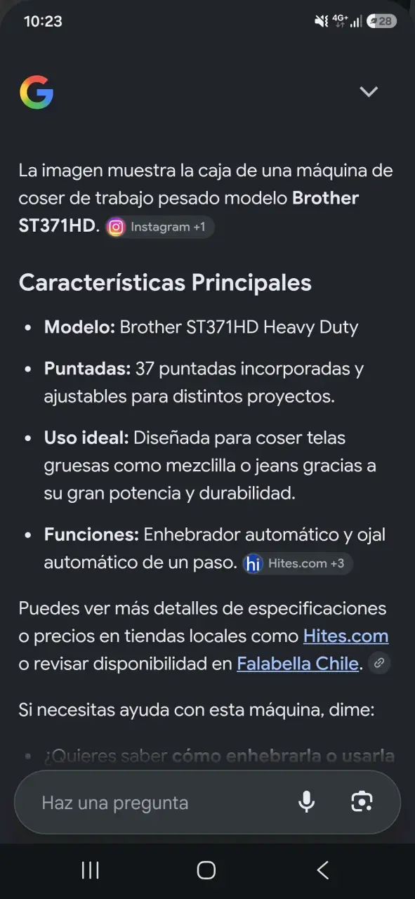 Máquina de Coser Brother ST371HD Heavy Duty - 2