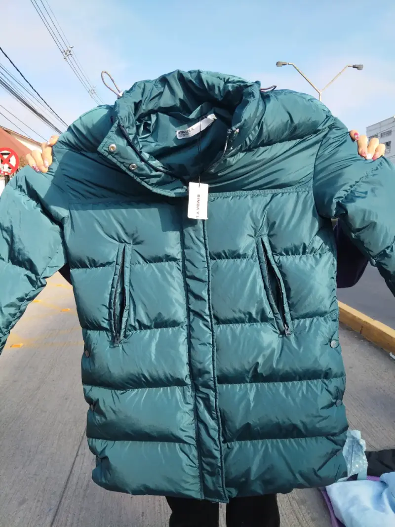 Chaqueta acolchada verde para invierno