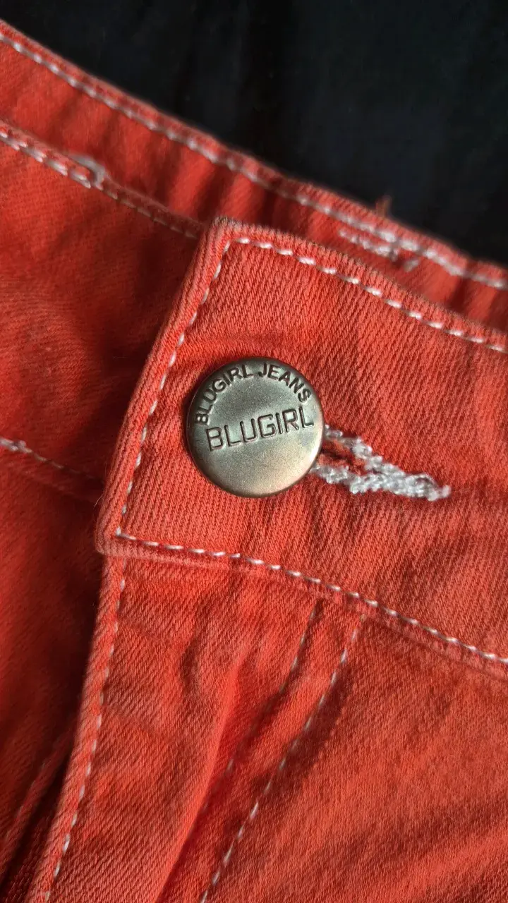 Falda de mezclilla naranja Blugirl Jeans - 4