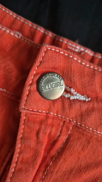 Falda de mezclilla naranja Blugirl Jeans - miniatura 4