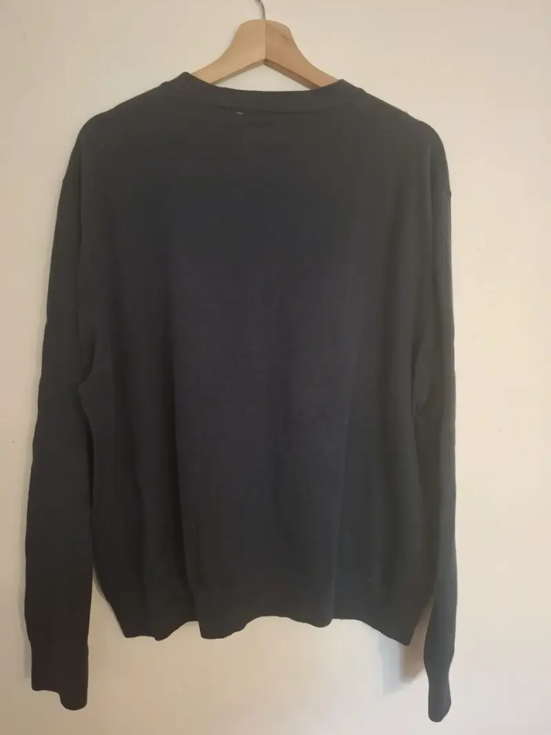 Cárdigan azul marino de lana Dockers Talla XL - 3