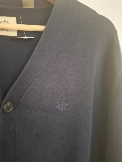 Cárdigan azul marino de lana Dockers Talla XL - miniatura 4