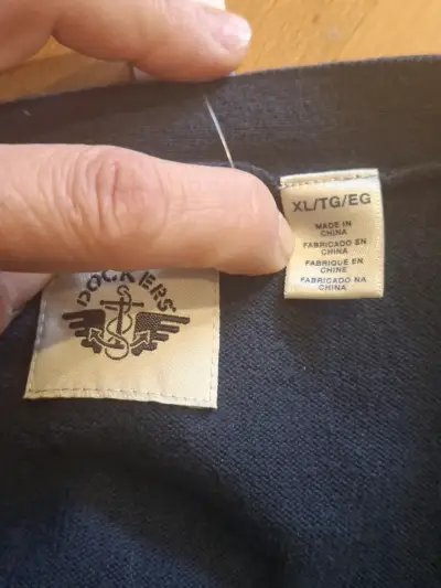 Cárdigan azul marino de lana Dockers Talla XL - miniatura 5
