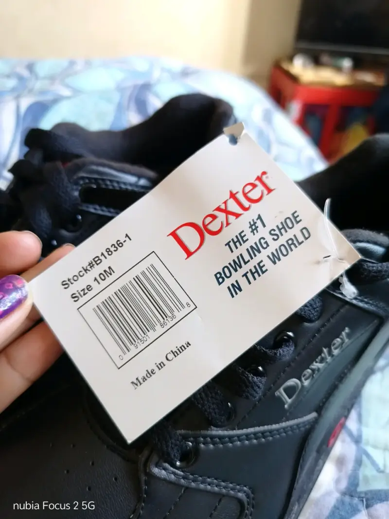 Zapatillas de bowling Dexter negras talla 10M - 3