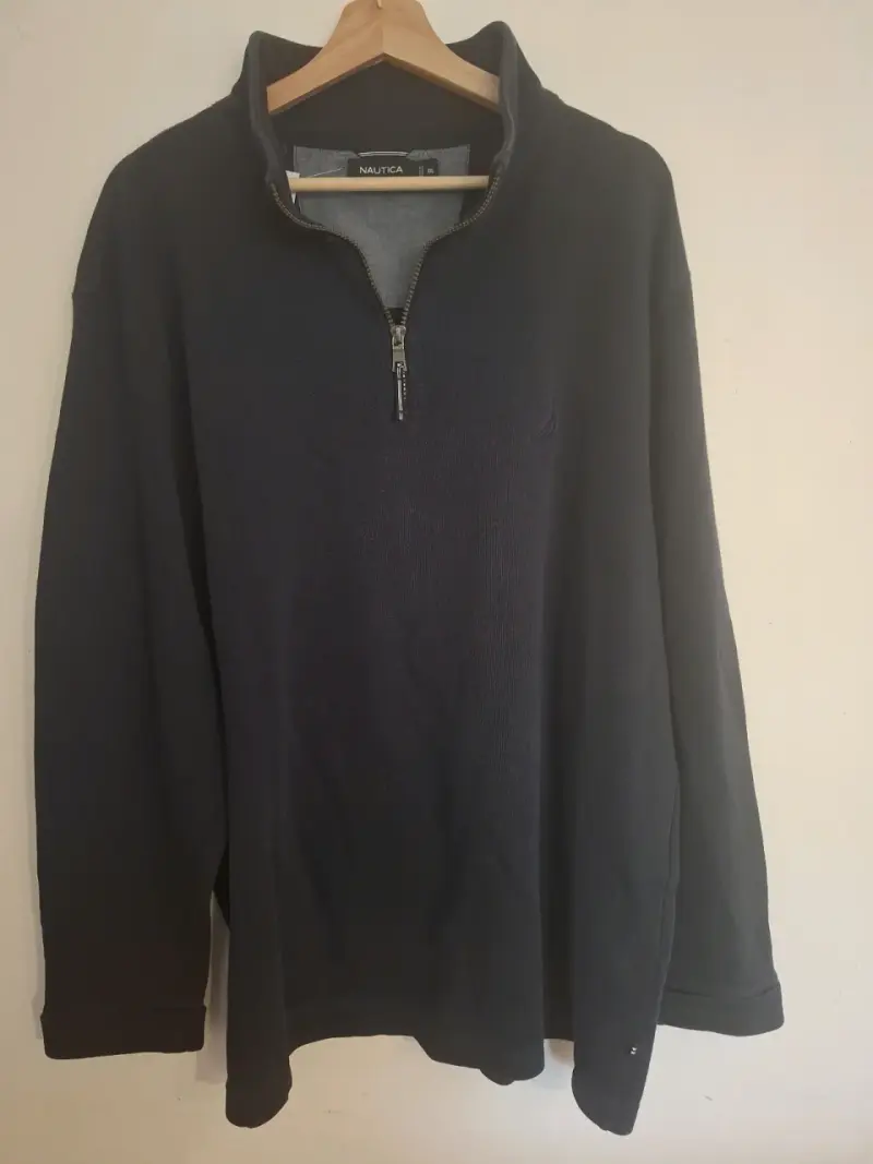 Polerón azul  con cierre Nautica hombre Talla XXL - 2