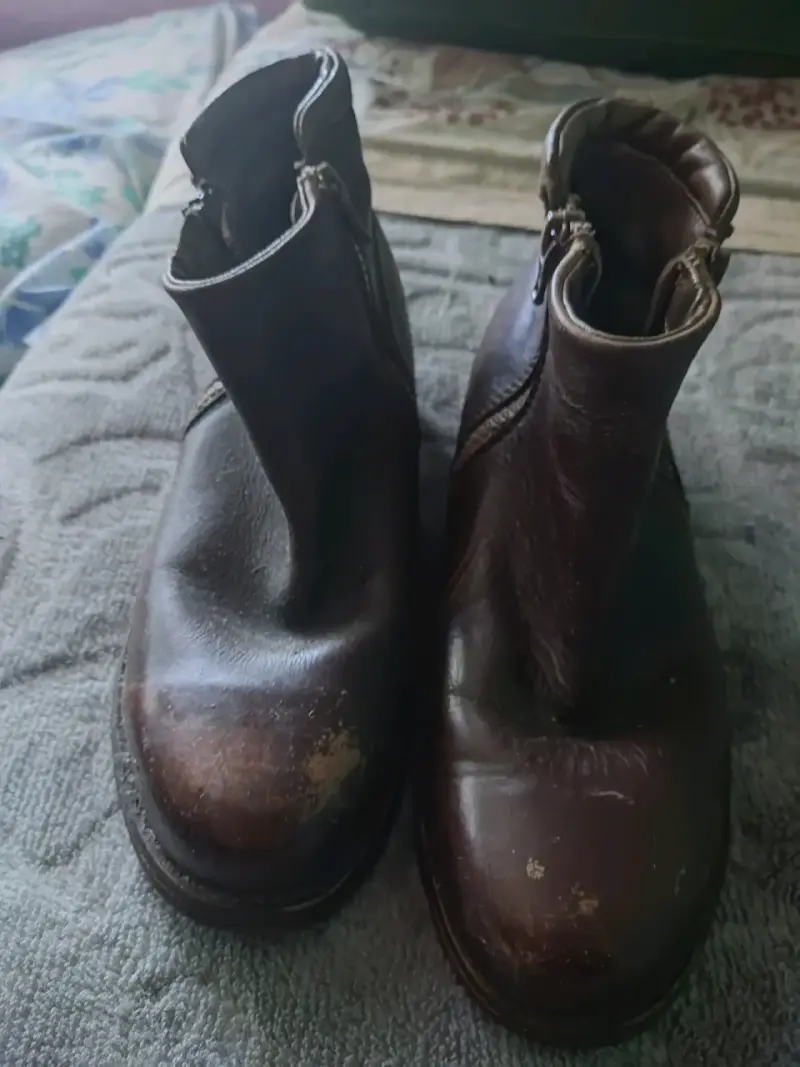 Botines de cuero marrón con cierre lateral - 2