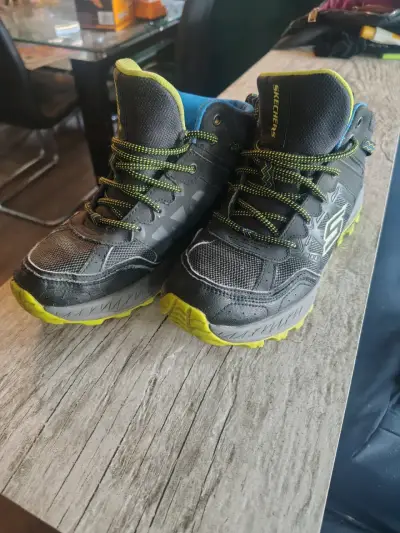 Botas de senderismo para niños Skechers negras y verdes - miniatura 4