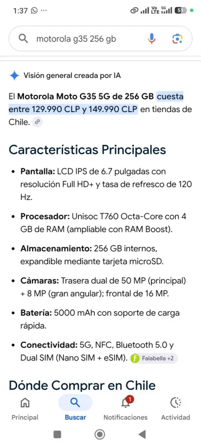 NUEVO Motorola Moto G35 5G - miniatura 5