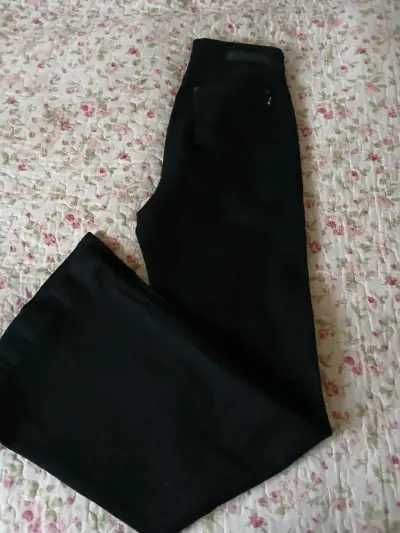 Pantalones negros de mujer estilo Flare - miniatura 1