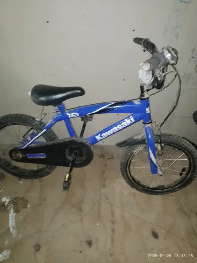 Bicicleta infantil Kawasaki azul 16 pulgadas - miniatura 1