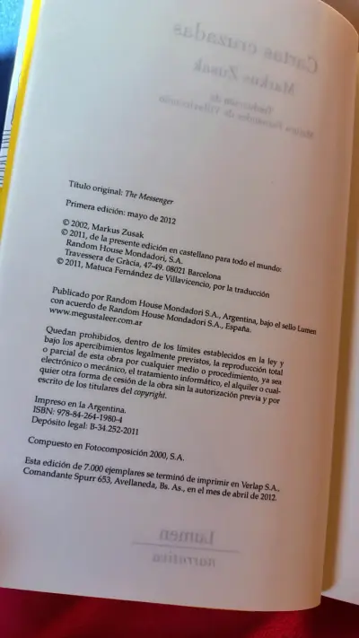 Libro 'Cartas Cruzadas' de Markus Zusak - miniatura 3