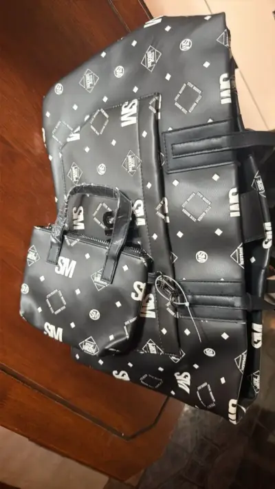 Bolso tote negro con monedero Steve Madden - miniatura 1