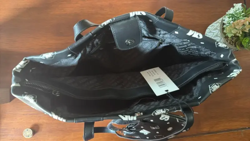 Bolso tote negro con monedero Steve Madden - 3