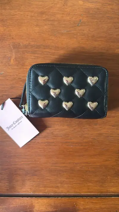 Monedero Juicy Couture Negro con Corazones - miniatura 1