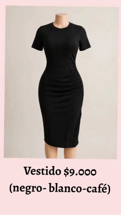 Vestido ajustado negro elegante - miniatura 2