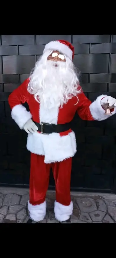 Disfraz viejo pascuero standar con accesorios - miniatura 2