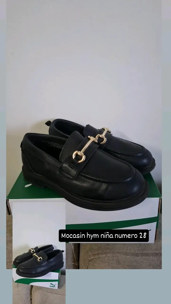 Mocasines negros para niña H&M talla 28