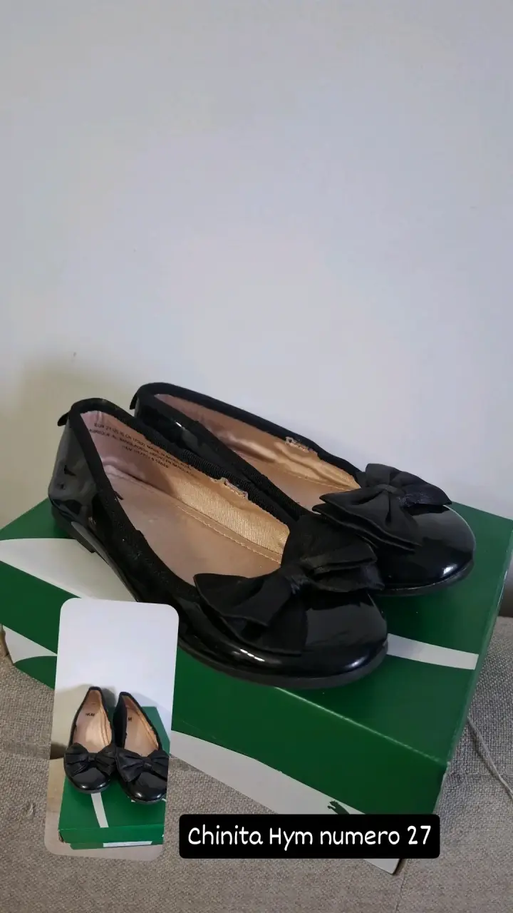 Bailarinas negras con lazo H&M talla 27 - 2