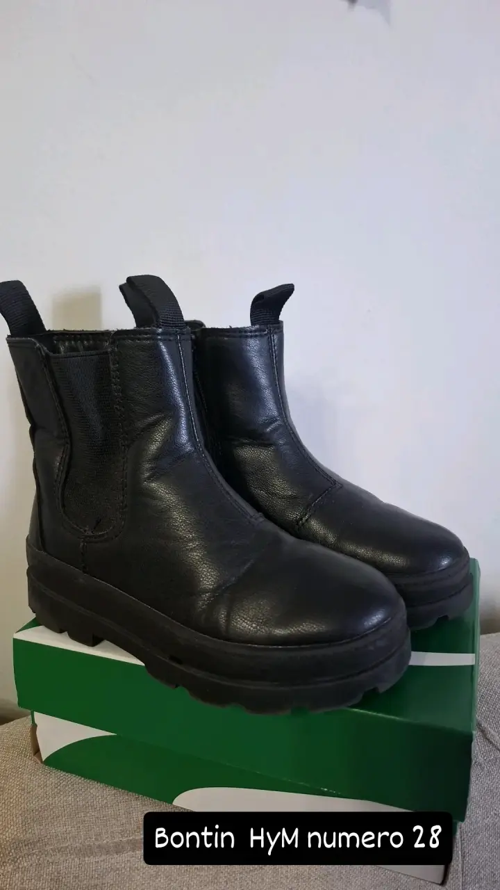 Botines negros para niños H&M talla 28