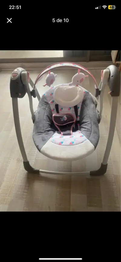 Silla Mecedora swing Infanti para Bebé nueva - miniatura 4