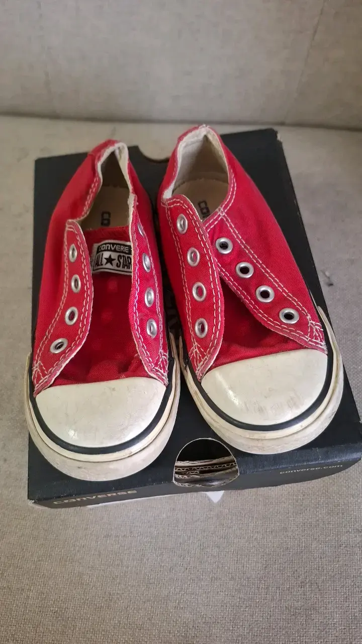 Zapatillas Converse All Star rojas para niños - 3