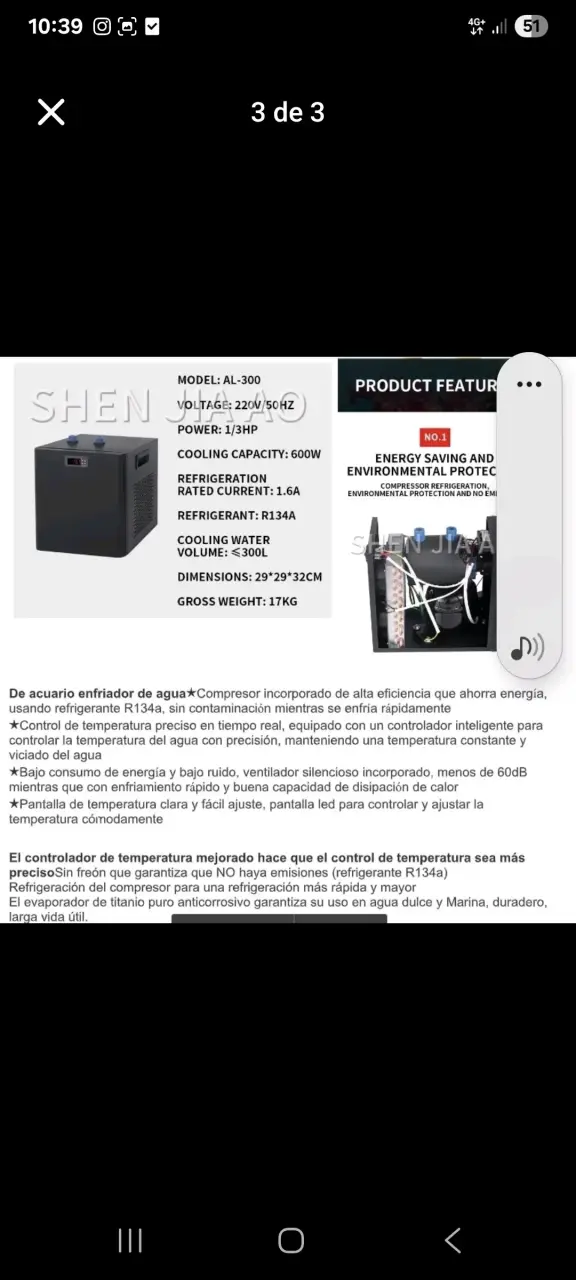 Enfriador de Agua SHEN AL-300 con Control de Temperatura - 3