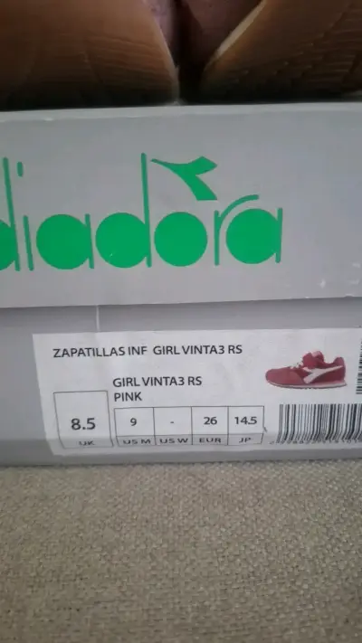Zapatillas Diadora para niña color rosa 26 - miniatura 3