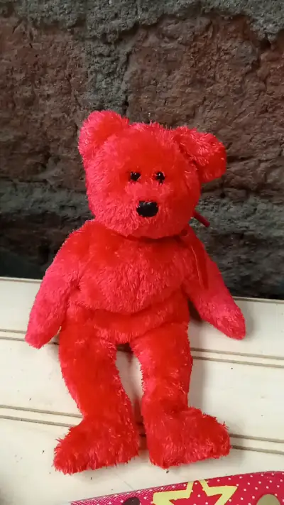 Osito de peluche rojo suave - miniatura 1