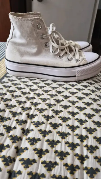 Zapatillas Converse All Star blancas de lona - miniatura 3
