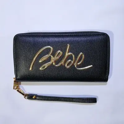 Cartera de Mano Negra Bebe con Detalles Dorados - miniatura 1