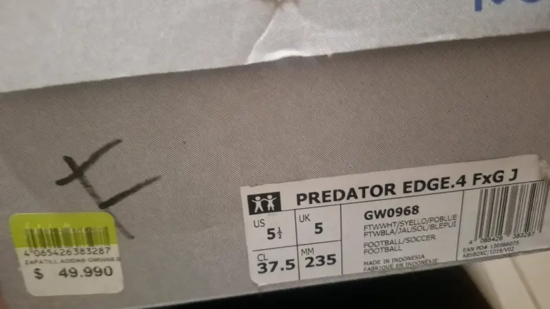 Botines de fútbol Adidas Predator Edge.4 FXG blancos - 3
