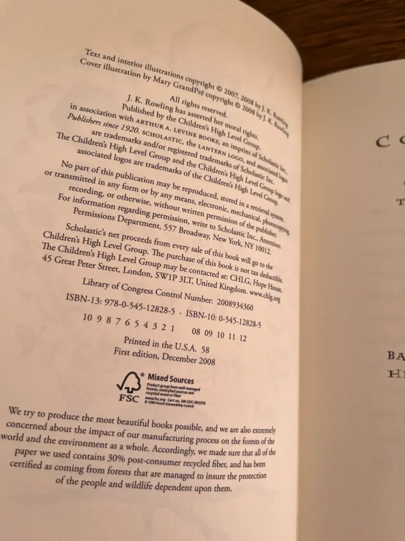 Libro original The Tales of Beedle the Bard inglés - 4