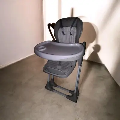 Silla de comer para bebé ajustable gris - miniatura 2