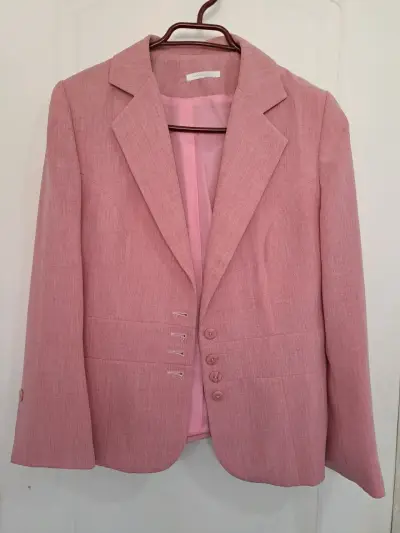 Blazer rosado para mujer talla 40 - miniatura 1