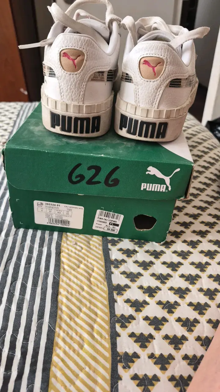 Zapatillas Puma Cali Leopard Blancas - 2