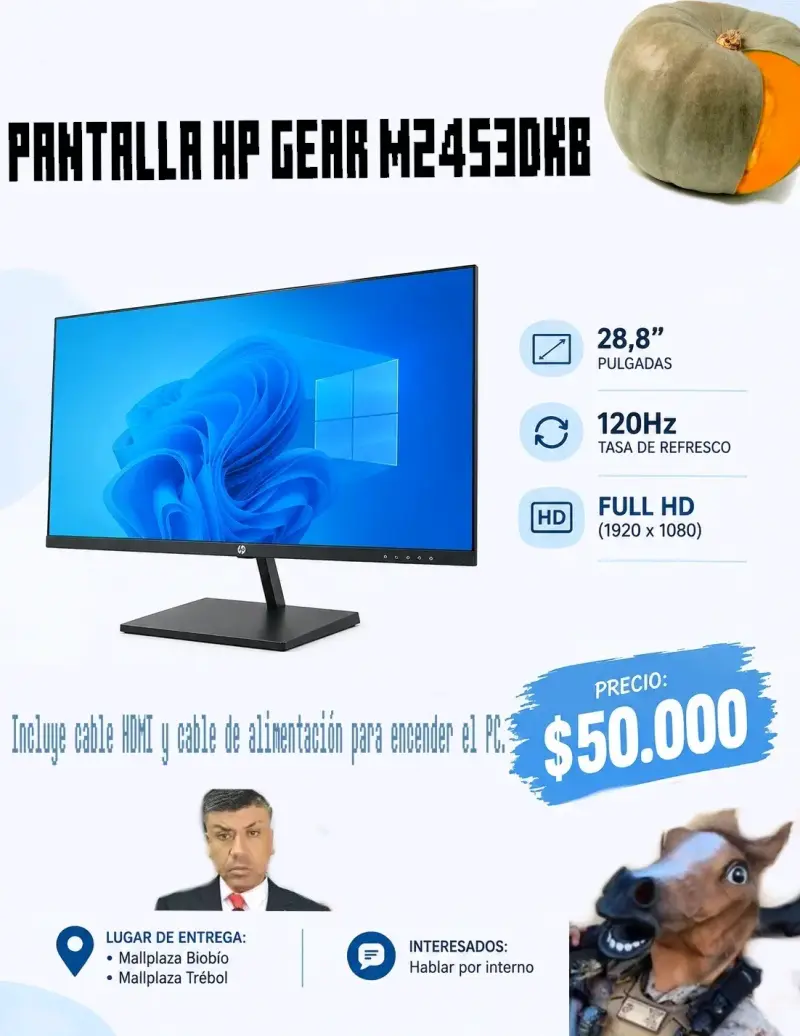 Pantalla HP Gear M24S3DK8 28.8 pulgadas Full HD