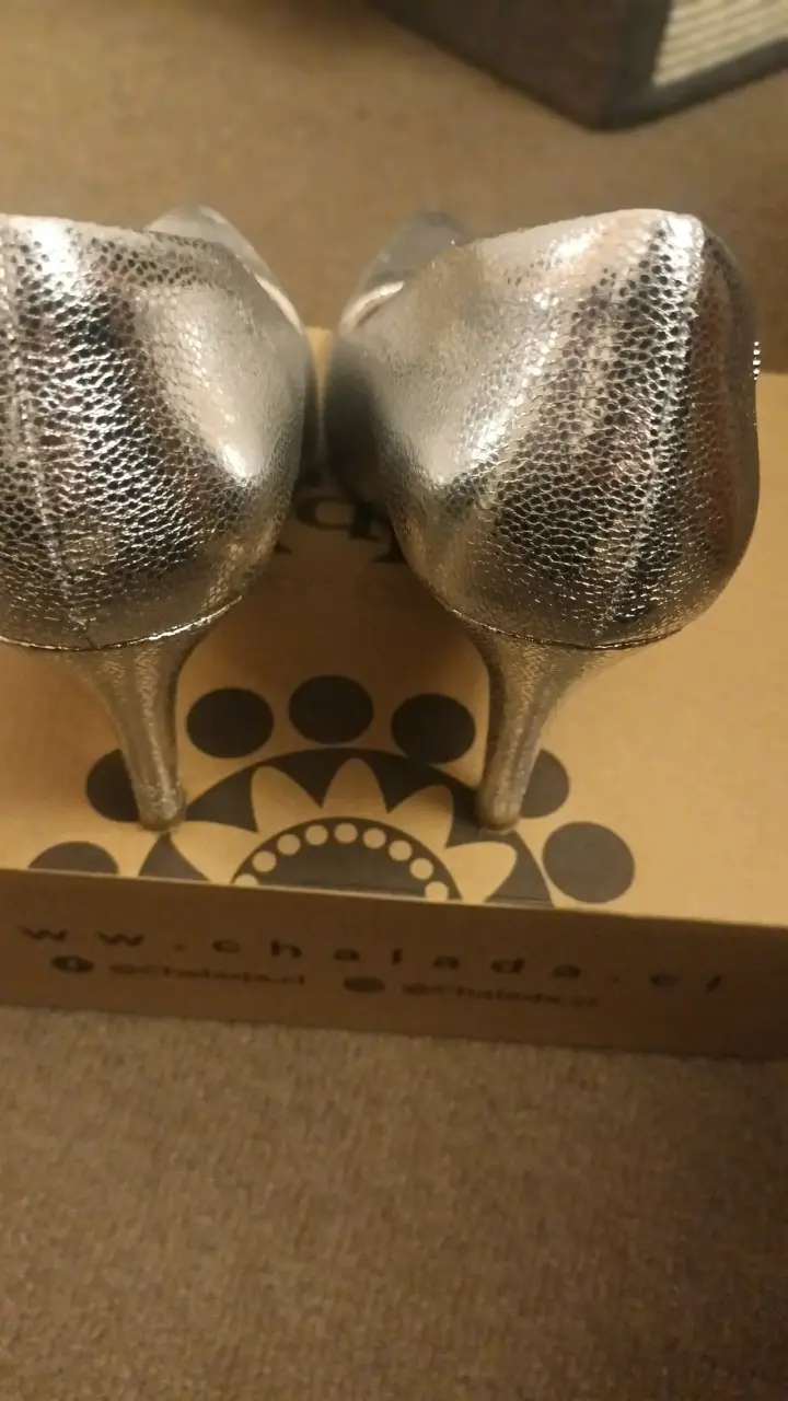 Zapatos de Tacón Plateados Chaladá Talla 37 - 2