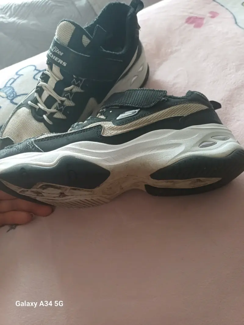 Zapatillas Skechers D'Lites negras y beige - 2