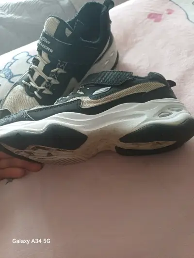 Zapatillas Skechers D'Lites negras y beige - miniatura 2