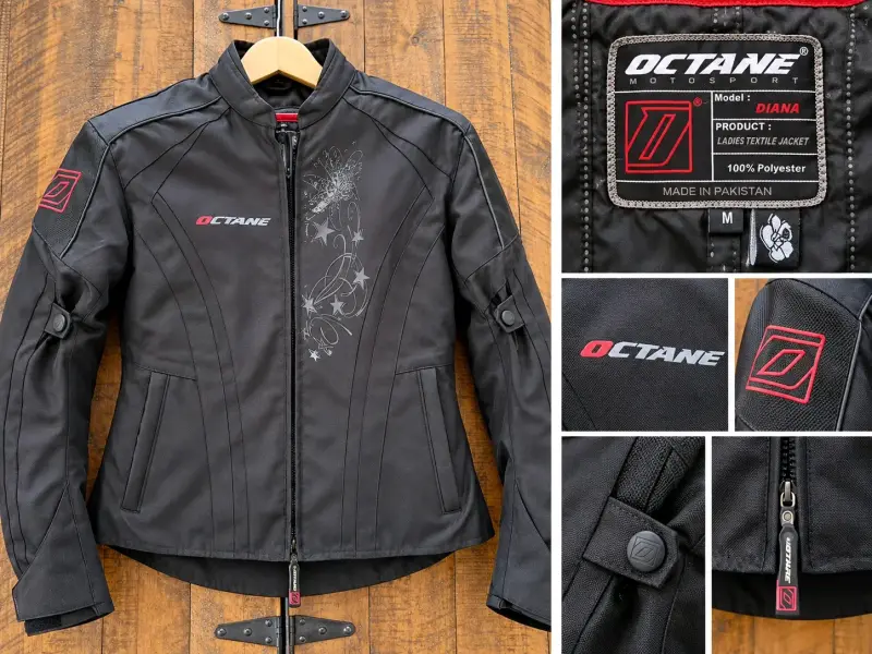 Chaqueta de moto para mujer Octane Diana negra