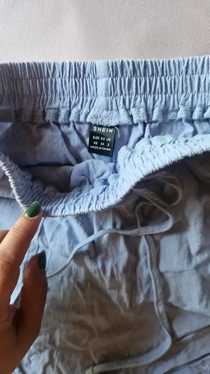 Shorts de algodón azul claro Shein talla XS - 2