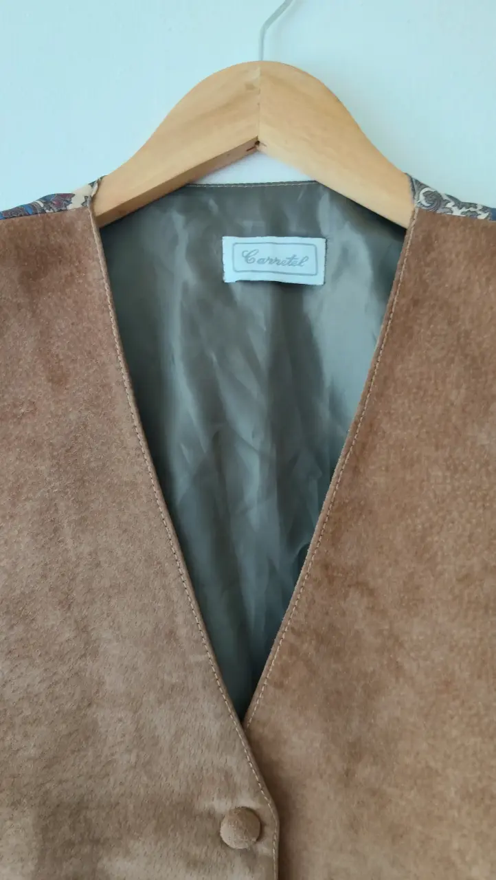 Chaleco de gamuza marrón para hombre Corralet - 2