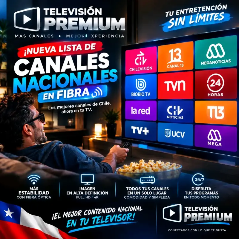 Servicio de Televisión Premium con Canales Nacionales y Fútbol - 1