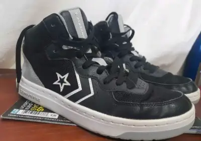 Zapatillas altas negras Converse de cuero - miniatura 1