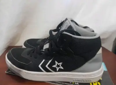 Zapatillas altas negras Converse de cuero - miniatura 3