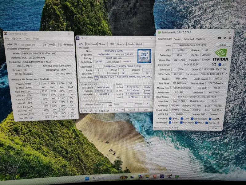 PC Gamer | Core i9-9900K | EVGA RTX 3070 8GB | 32G - 6
