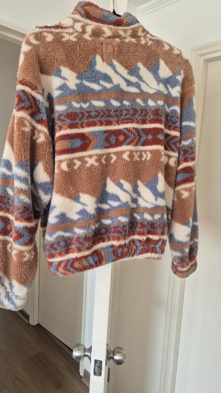 Chaqueta de lana polar con diseño étnico - 2